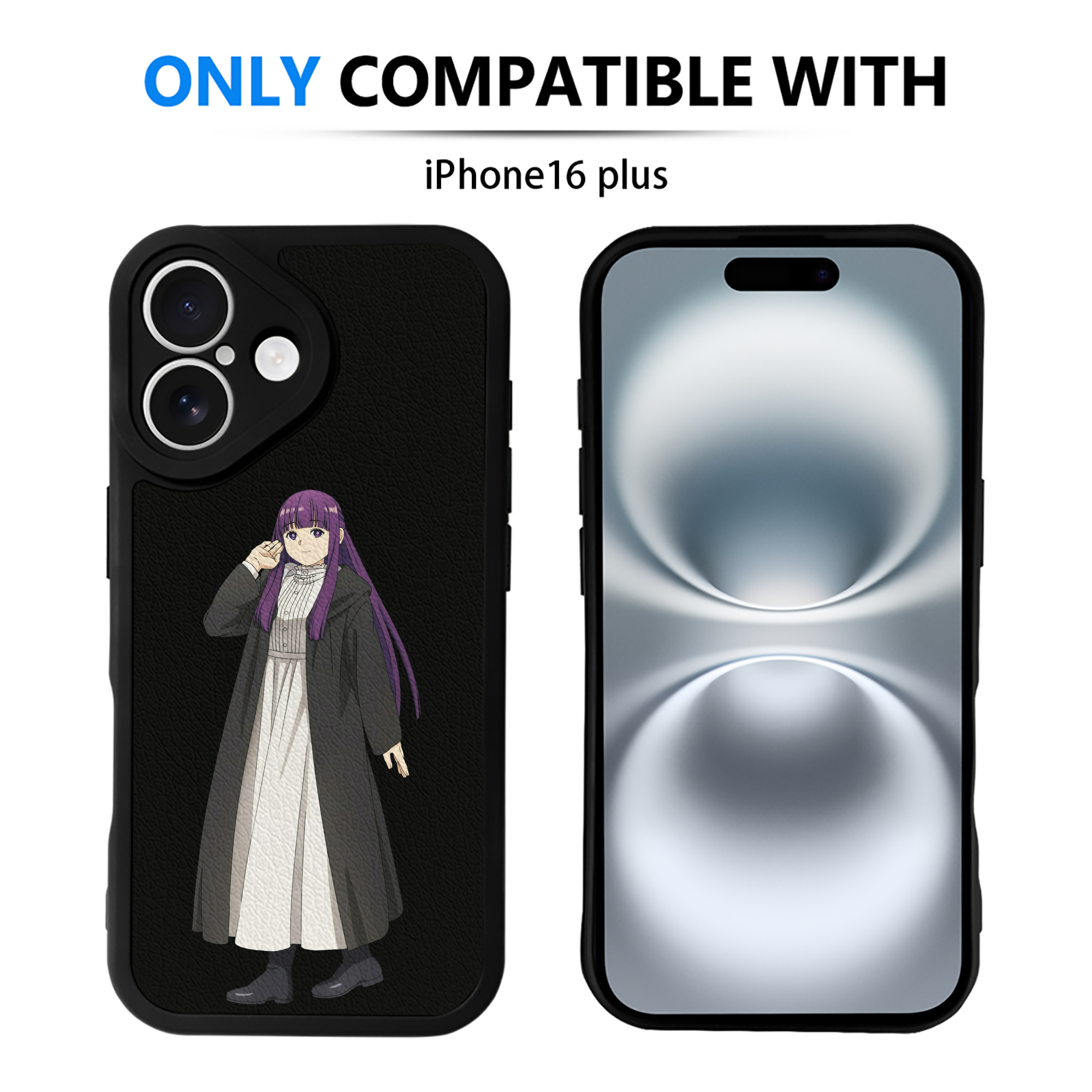 （画像用） 葬送のフリーレン Frieren 【iPhone 16シリーズ対応】シリコンスマホケース（レザー調） 材質：シリコン